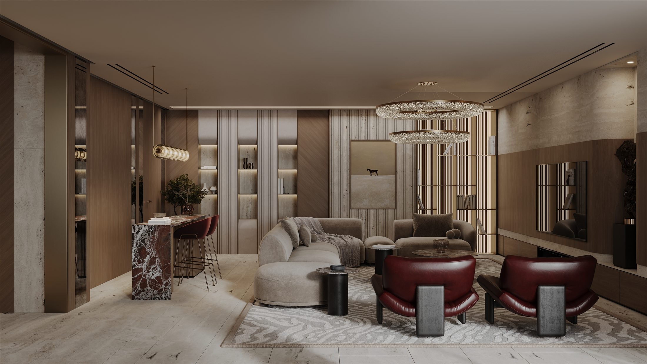 Al-Meqran villa, family seating